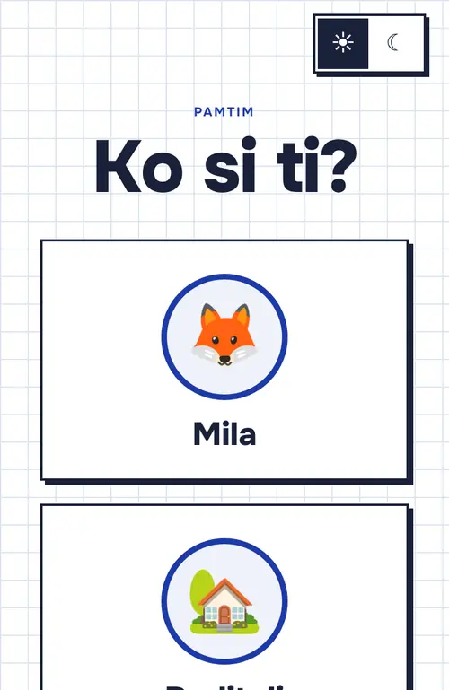 Ekran deteta: Ko si ti?